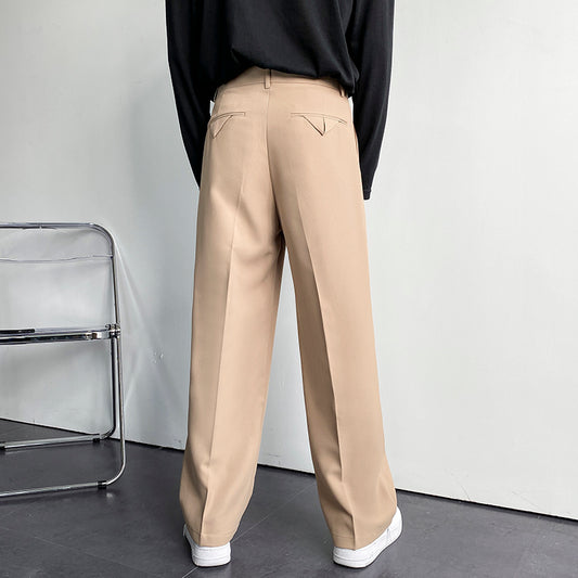 Ins Spring And Summer Fall Wide-leg Trousers Men's Loose Straight-leg Trousers Men's Drape Very Pants