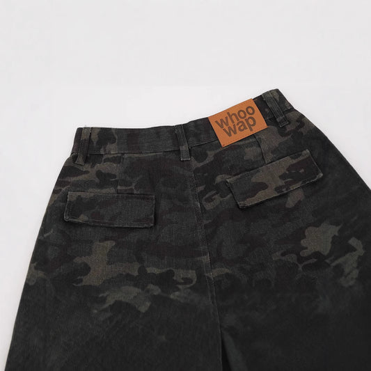 Women's Camouflage Wide-leg Jeans